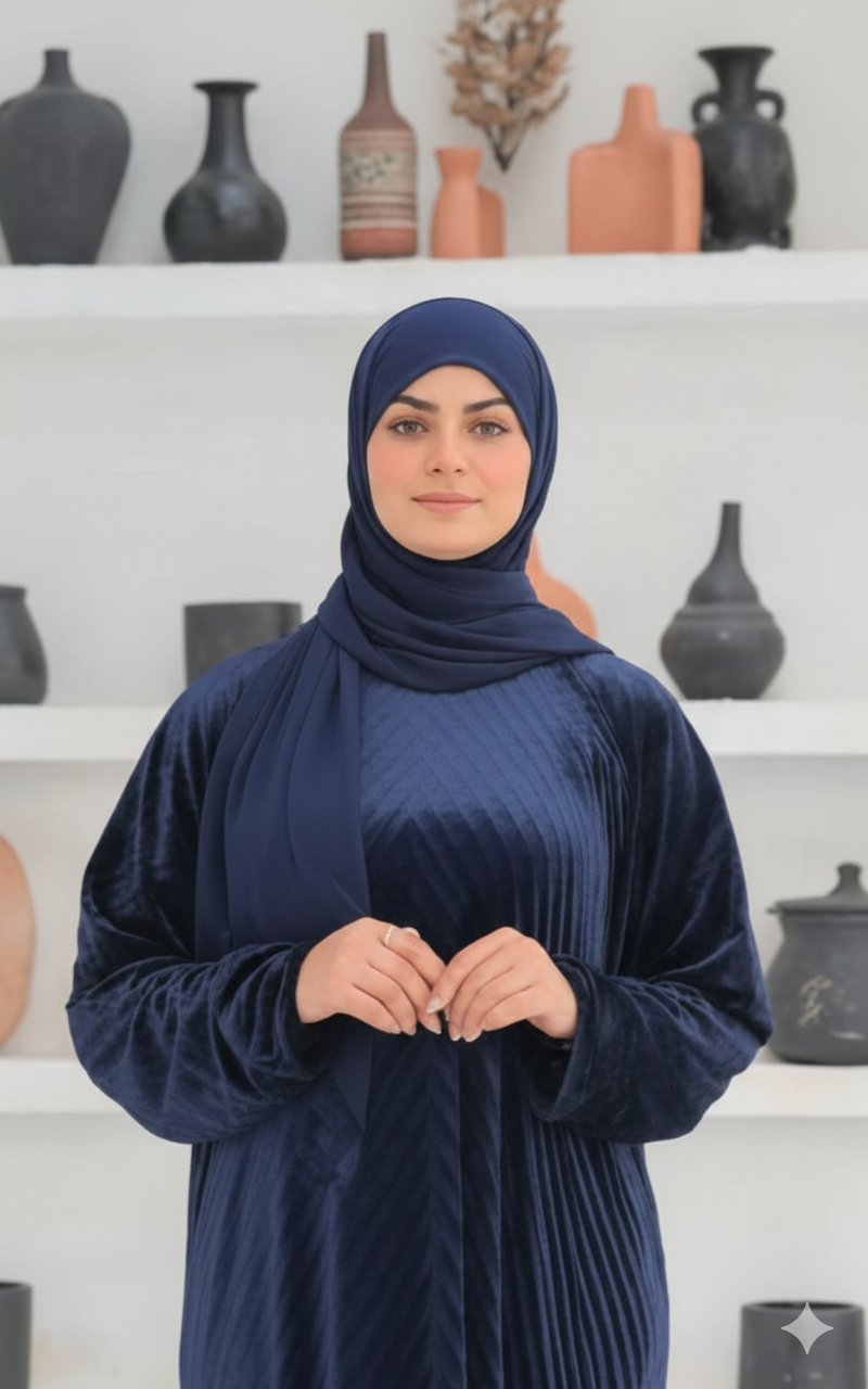 إسدال مليكة قطيفة  نافي بلو  سبعات