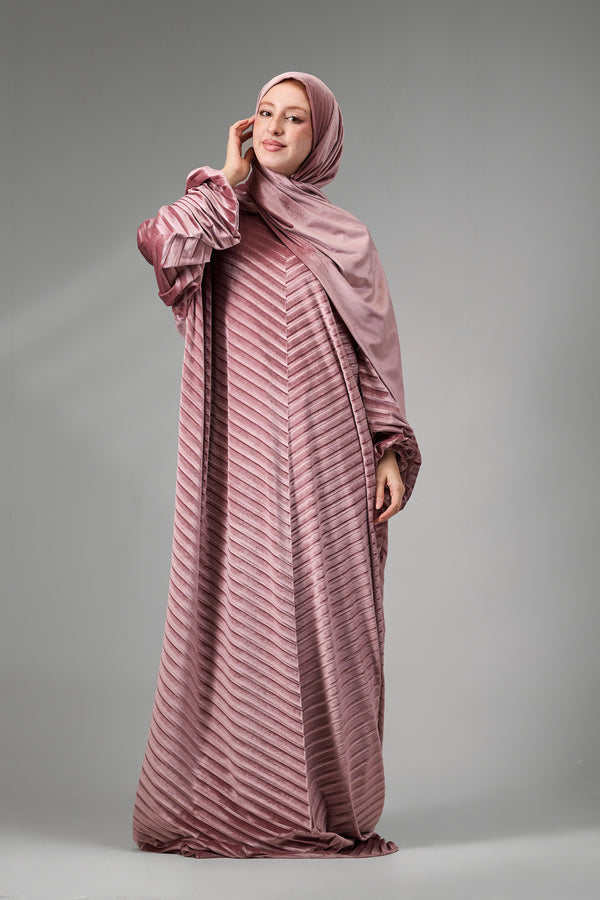 إسدال مليكة قطيفة روز بليسيه