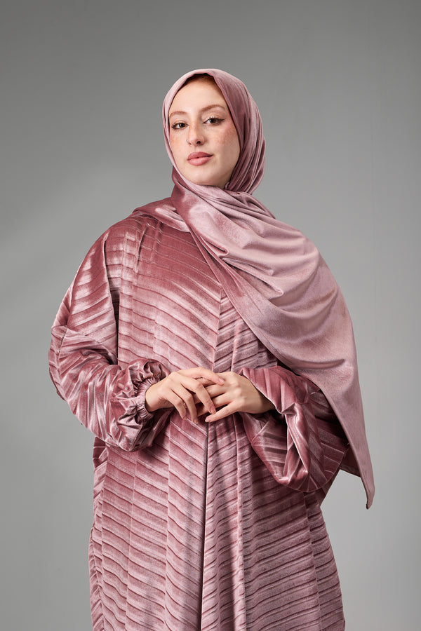 إسدال مليكة قطيفة روز بليسيه