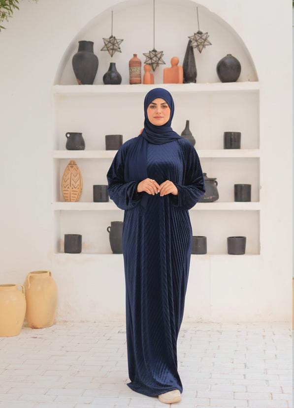 إسدال مليكة قطيفة  نافي بلو  سبعات