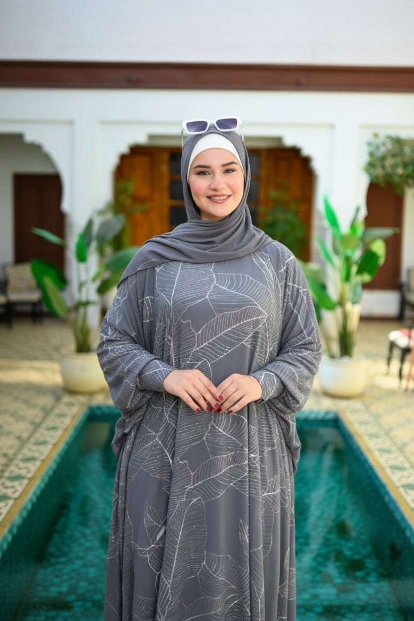 اسدال ملحفة رمادي مشجر