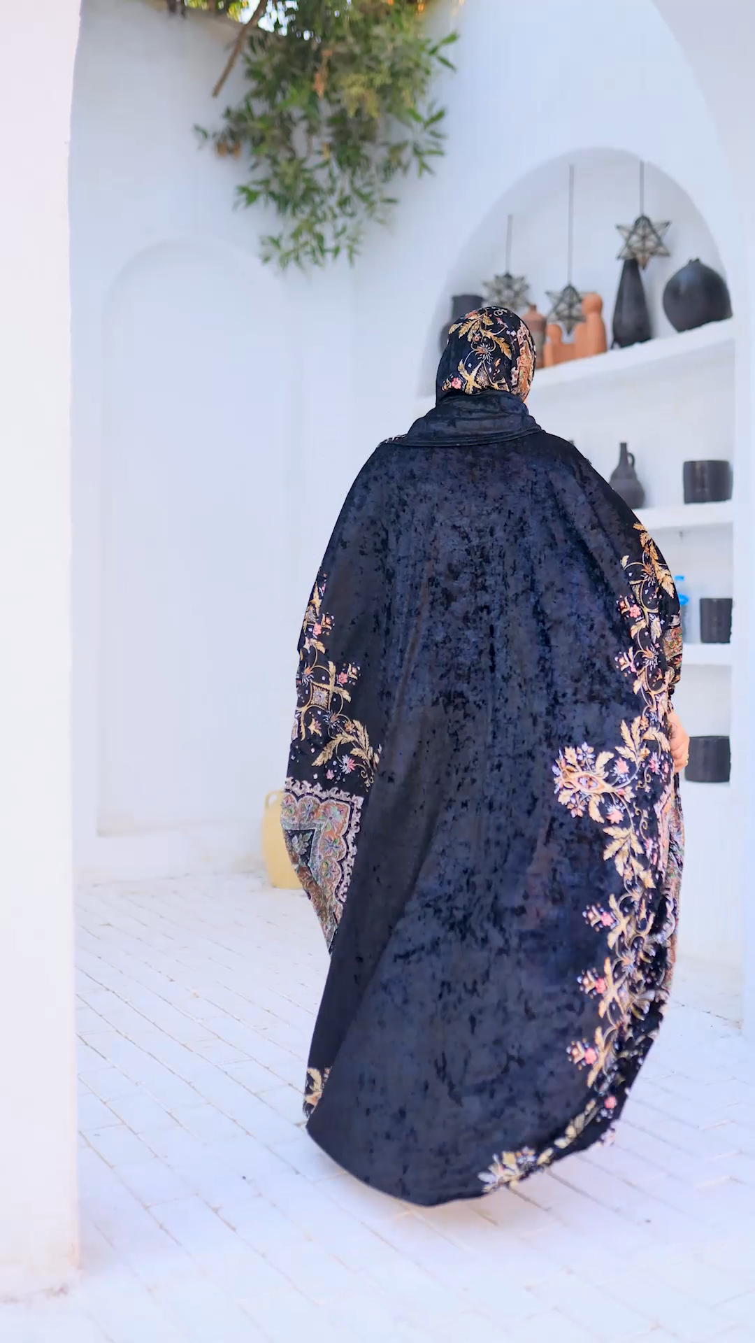 اسدال عباية اسود  بطرحة منفصلة