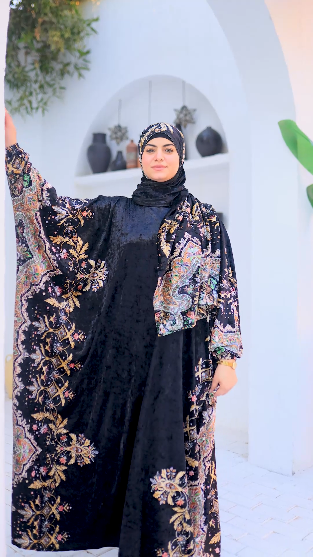 اسدال عباية كحلي  بطرحة منفصلة